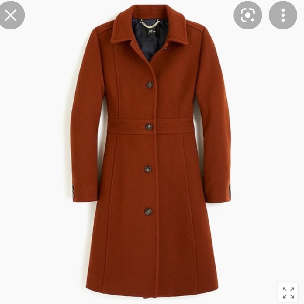 0 Petite - J Crew Lady Day Coat - NWT - beautiful auburn
